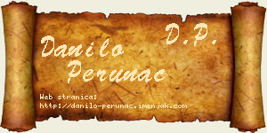 Danilo Perunac vizit kartica